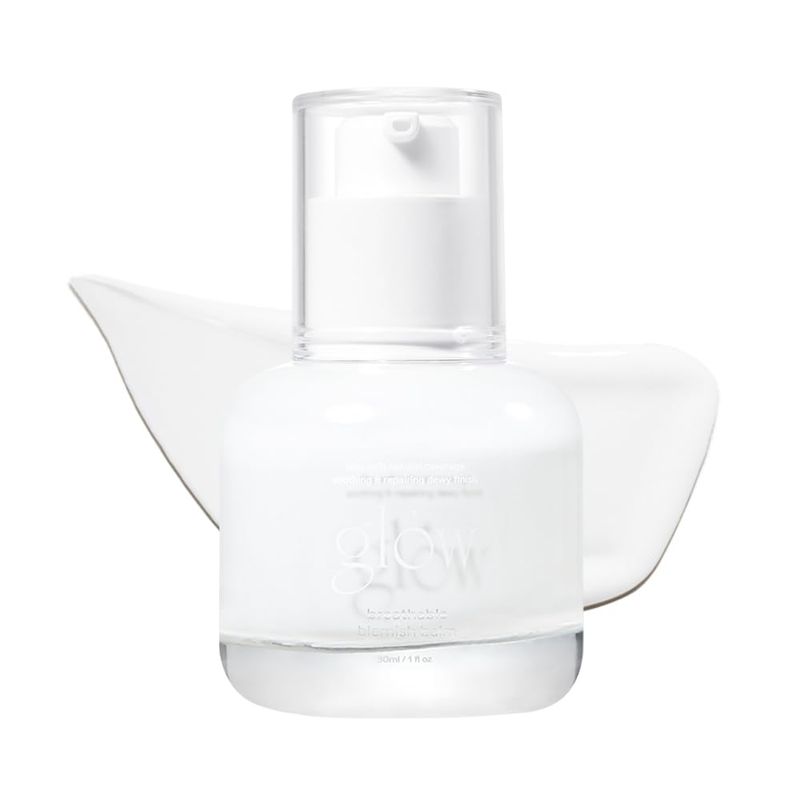 glow breathable blemish balm #white : lightweight &amp; hydrating, skincare-like, medium-coverage bb cream infused with green tea water, 1 fl oz