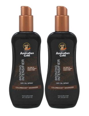 Australian Gold Intensifier Bronzing Dry Oil Spray 8 Ounce (Pack of 2)