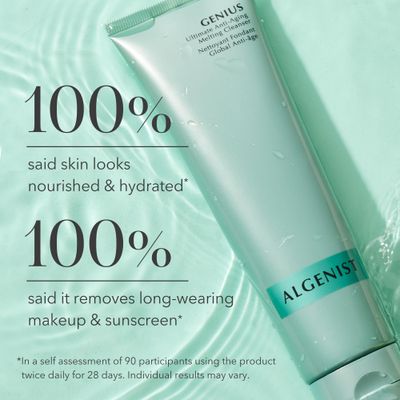 Algenist GENIUS Ultimate Anti-Aging Melting Cleanser - Milky Cleansing Oil for Makeup Removal with Avocado &amp; Microalgae Oil - Non-Comedogenic &amp; Hypoallergenic Skincare