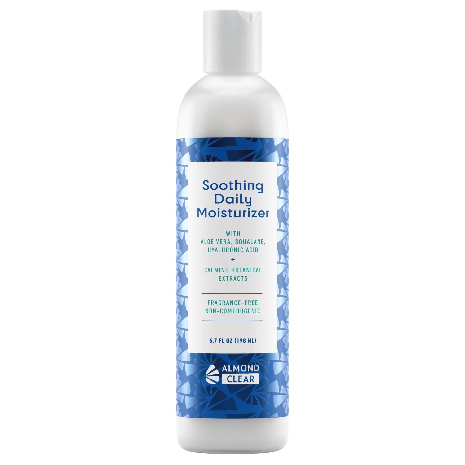 Almond Clear Soothing Daily Moisturizer | Lightweight Hydrating Moisturizer for Acne-Prone Skin on Face and Body | Mnadelic Acid, Aloe Vera, Squalane, Hyaluronic Acid &amp; Botanical Extracts | 6.7 oz