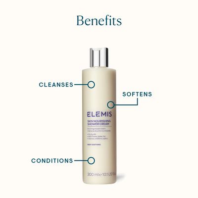 ELEMIS Skin Nourishing Shower Cream; Enriching Shower Cream, 10.1 Fl Oz