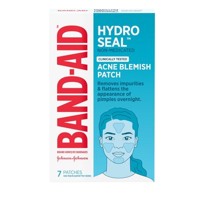Band-Aid Brand Hydro Seal Acne Patches for Face, Non-Medicated Acne Blemish Patch Absorbs Fluids &amp; Provides a Protective Healing Environment for Pimples, 7 Patches