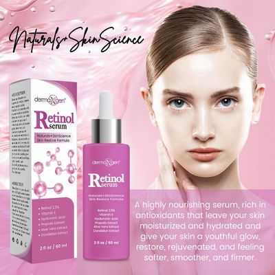 DERMAXGEN Retinol Cream - 3% (Percent) Retinol Cream for Face with Hyaluronic Acid Anti-Aging Face Cream for Fine Lines &amp; Wrinkles - Hydrating Face Moisturizer (2 FL OZ, RETINOL SERUM)