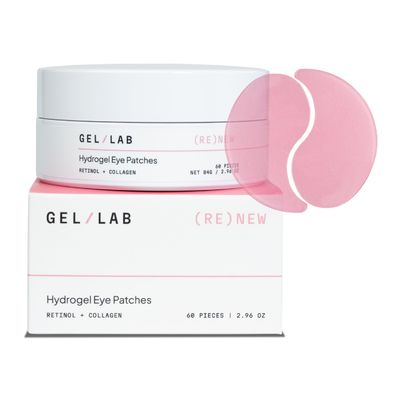Gel Lab RENEW Collagen &amp; Retinol Under Eye Gel Patches - Korean Hydrating Eye Mask for Fine Lines, Wrinkles, Firming, and Brightening Skin - 60 Gel Eye Patches