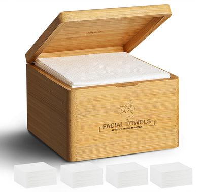 Clean Facial Towels,1 Box with 240 Ct Disposable Face Towels - Premium Facial Cleansing Cloths &amp; Towelettes, Perfect for Skincare Routine - Biodegradable, Travel-friendly, and Eco-friendly