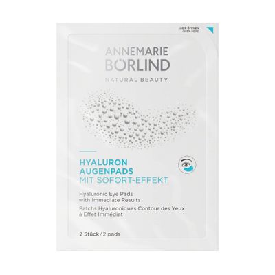 ANNEMARIE BRLIND - HYALURONIC EYE PADS with Immediate Results - moisturizing, refreshing and cooling eye care, vegan, 6 x 2 Pads, 0.52 Oz.