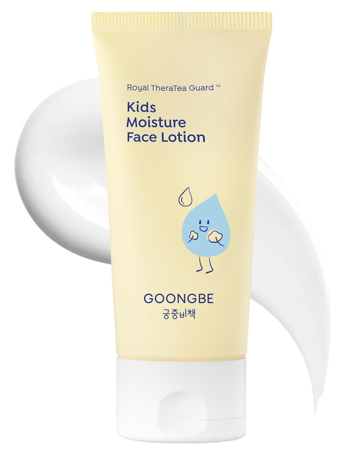 GOONGBE Kids&#39; Moisture Face Lotion - Korean Kids Daily Face Moisturizer - 8hr Moisturizing Refreshing Cream Type Lotion with Cica and Allantoin - Allergen Free Scent, 2.7 fl.oz.