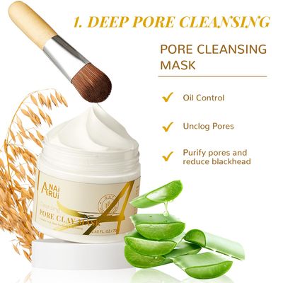ANAI RUI 2 in-1 Pore SkinCare Set, Pore Clay Mask+Pore Minimizing Serum,Volcanic Pore Clay Mask for Nose&amp;Face, Pore Reducer, Sebum Control Pore Exfoliating Solution, Skincare for Women