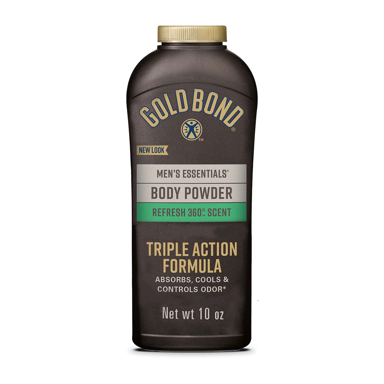 Gold Bond Men&#39;s Essentials Talc-Free Body Powder, 10 oz., Refresh 360 Scent, Wetness Protection
