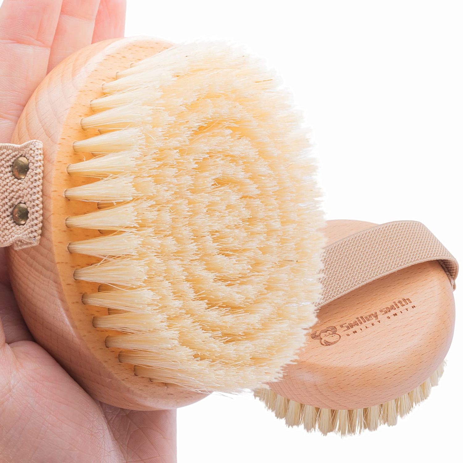 Ergonomic Premium Wood Body Brush for Wet &amp; Dry Use - Easy to Carry, Soft Bristles Exfoliate Dead Skin &amp; Cellulite, Ideal for Dry Brushing, Enhances Skin Health &amp; Circulation
