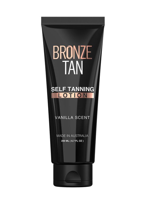 Bronze Tan Self Tanning Lotion - Luxurious Vanilla Self Tanner for Face &amp; Body - No Color Guide Sunless Tanner for a Natural Glow - Hydrating Formula, Streak-Free Sunless Tan (200ml/6.76 fl oz)