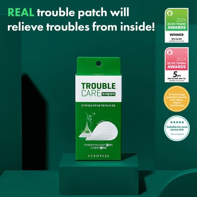 Acropass Trouble Care Microcone Acne Patch for Early Stage Pimple and Zits - Hydrocolloid, Niacimide Pimple Spot Treatment (6ct + 6 Tea Tree cleansers)