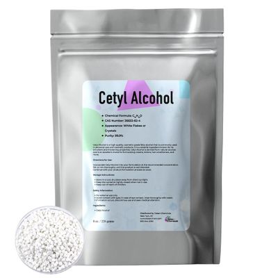 Cetyl Alcohol Cosmetic Grade 16 Ounce / 453 Grams - Cetyl Alcohol Emulsifying Wax Organic for Lotion Making & Thickener for Skin Care Products, Moisturizing Ingredient for Dry Skin by Talsen Chemical