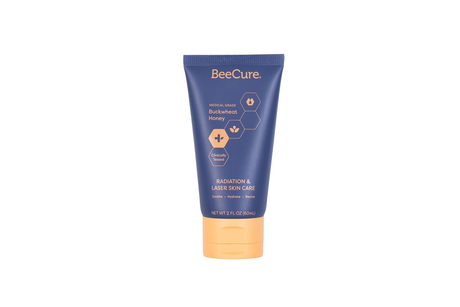 BeeCure Radiation Relief and Laser Burn Cream Skin Care Cream, Burn Relief Cream with Buckwheat Honey &amp; Calendula, 60ml Tube