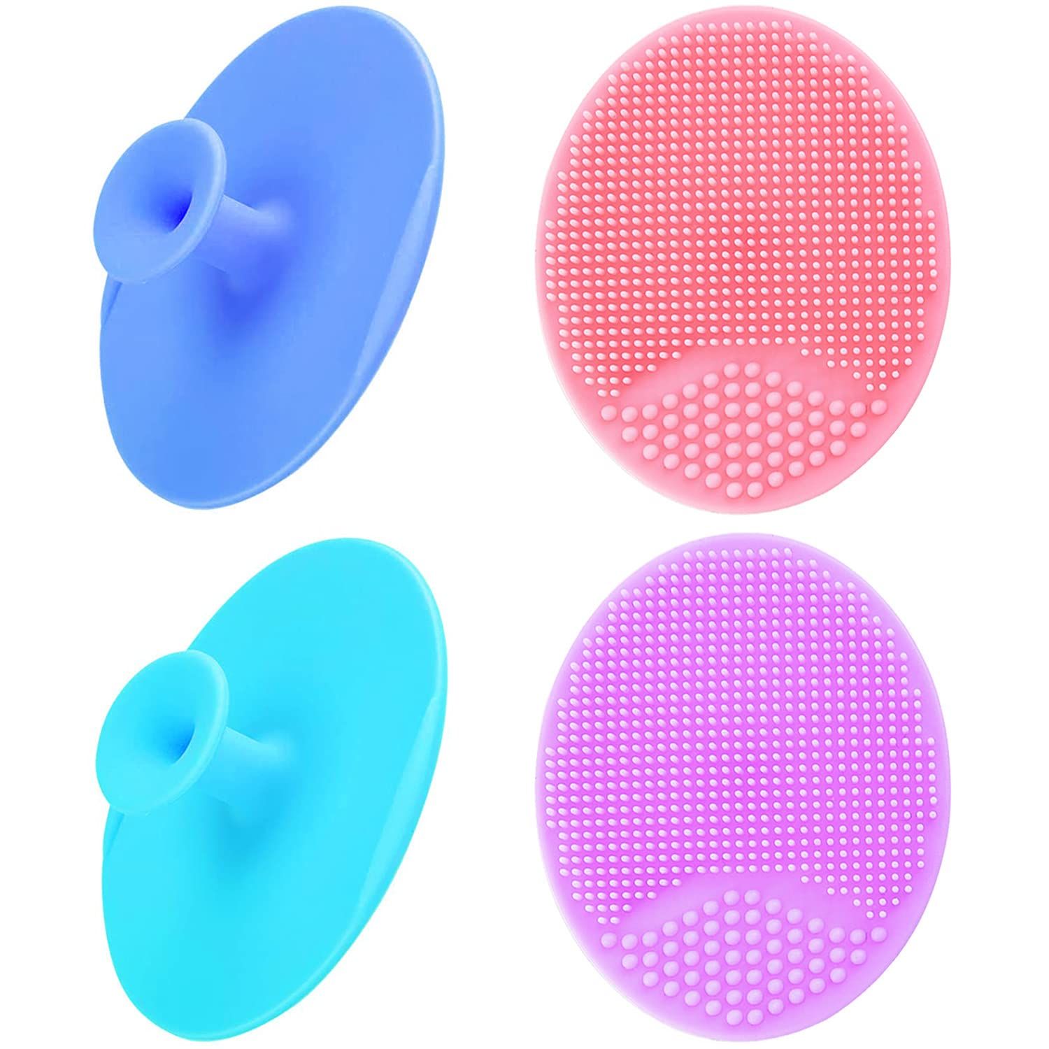 Face Scrubber, Facial Exfoliator, Face Scrub Brush, Soft Face Brush, Silicone Facial Cleansing Brush, Face Exfoliator Blackhead Acne Pore Cradle Cap Face Wash Brush for Deep Cleaning Skin Care