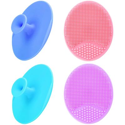 Face Scrubber, Facial Exfoliator, Face Scrub Brush, Soft Face Brush, Silicone Facial Cleansing Brush, Face Exfoliator Blackhead Acne Pore Cradle Cap Face Wash Brush for Deep Cleaning Skin Care