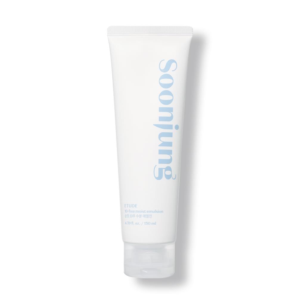 ETUDE SoonJung 10 Free Moist Emulsion 4.39 fl. Oz (130ml) 23AD | Hypoallergenic Non-Irritating Hydrating Emulsion for Skin Damage Care and Relaxation | Korean Skin Care