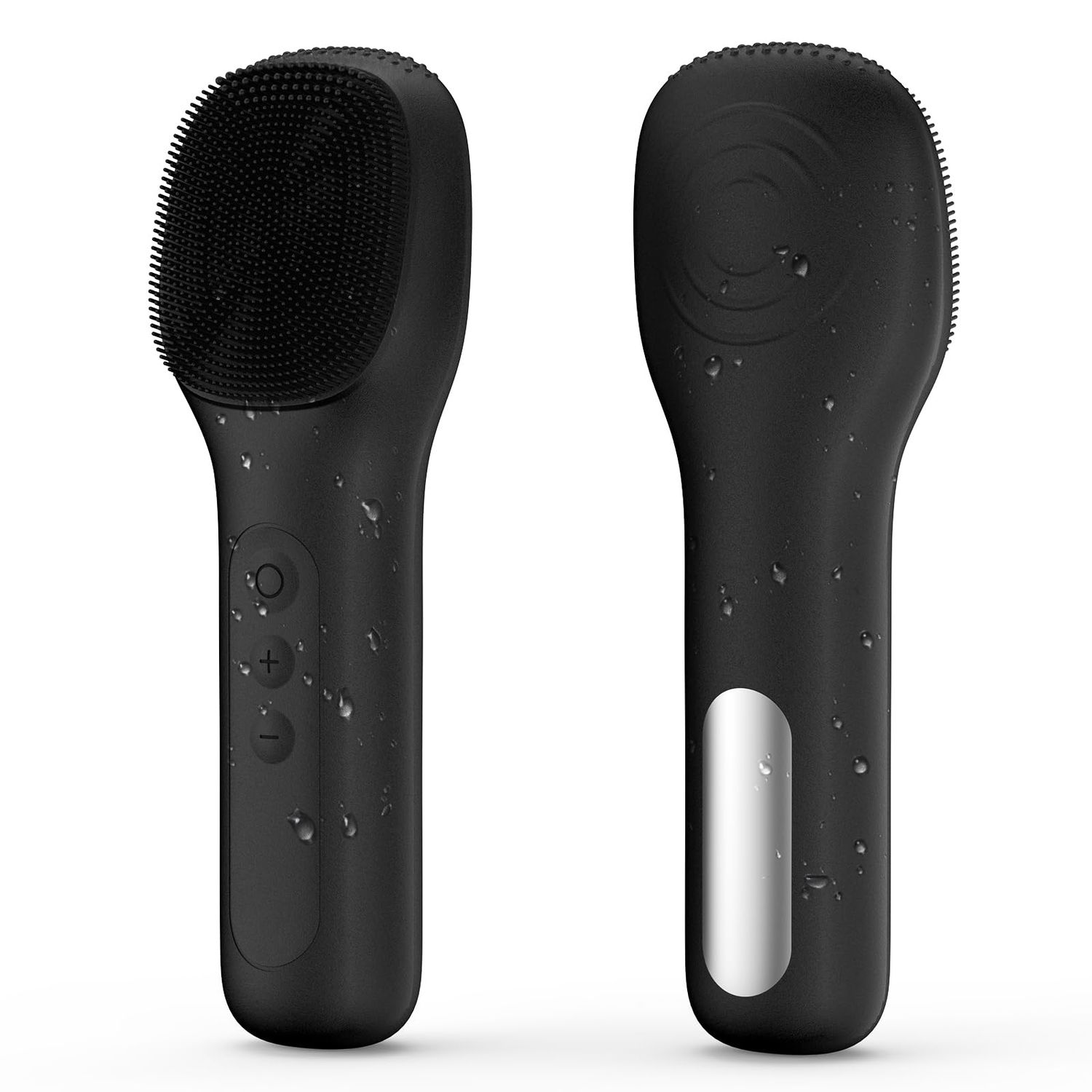 Facial Cleansing Brush Portable Waterproof Rechargeable Face Wash Brush, Electric Deep Cleaning for Men &amp; Women (Black)