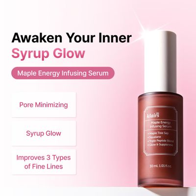 DearKlairs Maple Energy Infusing Serum 30 ml, maple energy, Pore Minimizing, Peptide, Squalane, hydrating and moisturizing serum, Korean skin care, all skin types