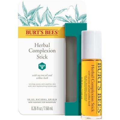 Burt&#39;s Bees Herbal Blemish Stick, 0.26 Fl Oz (Pack of 2), Tea Tree Oil Infused, Soothing, Exfoliating, Cleansing, Unisex