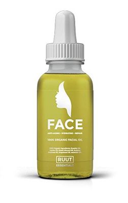 HAIRMETTO Organic Facial Oil Blend - Rosehip, Jojoba, Argan &amp; Evening Primrose - Hydrating &amp; Anti-Aging - Lightweight, Non-Greasy for Women&#39;s Dry Skin - Nourishing Care - 30mL
