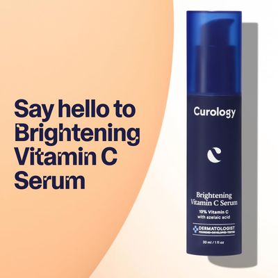 Curology Brightening Vitamin C Serum, 10% Vitamin C with Azelaic Acid, Visibly Evens Skin Tone, Smooths Texture, and Calms Redness, Milky Texture, 1 fl oz