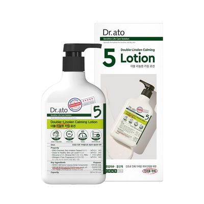 Dr.ato Skin Calming Lotion for Body &amp; Face with Gamma-Linolenic Acid, for Dry and Itchy Skin, Vegan, Korean Skincare (10.4 Fl Oz)