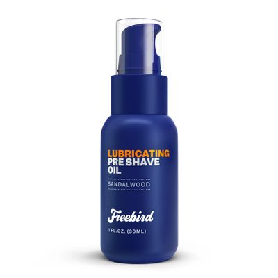 Freebird Pre Shave Oil for Men - 30mL Natural Sandalwood for Enhanced Smooth Shaving Experience, Deeply Moisturizing &amp; Nourishing, Ideal for Sensitive Skin, Travel Size, All Razor Types Compatible