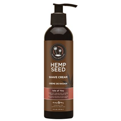 Hemp Seed Shave Cream, Isle of You - 8 oz - Nourishes &amp; Protects Skin - With Hemp Seed Oil, Argan Oil &amp; Vitamin E - Vegan, Cruelty Free