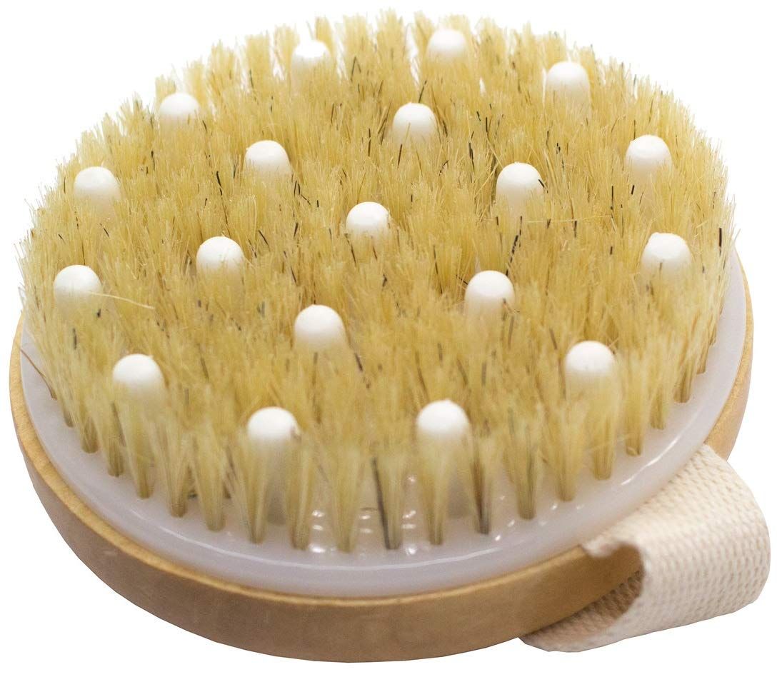 ana wiz Lymphatic Detox Brush with Natural Boar Bristles and Rubber Nodules, 150 g