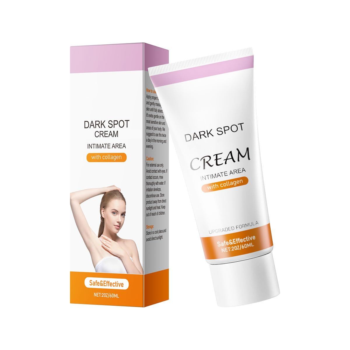 Dark Spot Correcting Cream, Dark Spot Remover for Face and Body, Underarm, Neck, Armpit, Knees, Elbows, Private Areas, Intimate Area, Inner Thigh and Knees,Bikini Line,Instant Result 60g