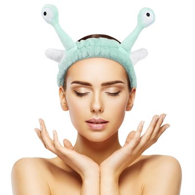 Beaupretty 2 Pack Women's Spa Headbands, Alien Cartoon Snail Facial Hairbands, Funny Hair Hoops for Skincare