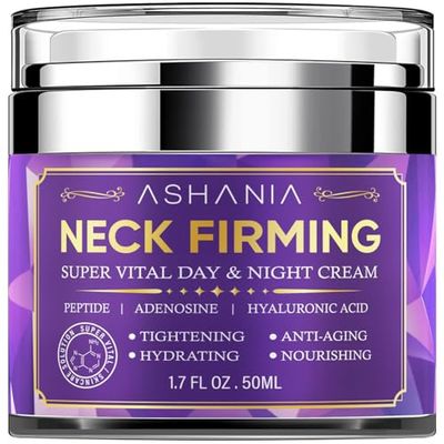 Ashania Neck Firming Cream : Skin Tightening Cream Moisturizer Face and Neck Lift Tightening with Hyaluronic Acid &amp; Peptide &amp; Adenosine Korean Skin Care &amp; Advanced Formula 1.7 fl oz