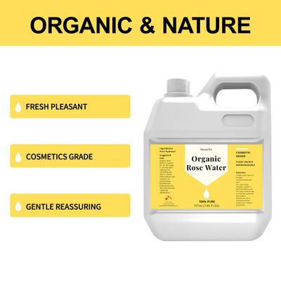 145 fl oz Rose Hydrosol for Face Hydrating Mist Hydration, 100% Pure Rose Water, Cleanses &amp; Softens Skin, Promotes Healthy Skin Cell, Premium Organic Rose Water, Suitable for All Skin Types