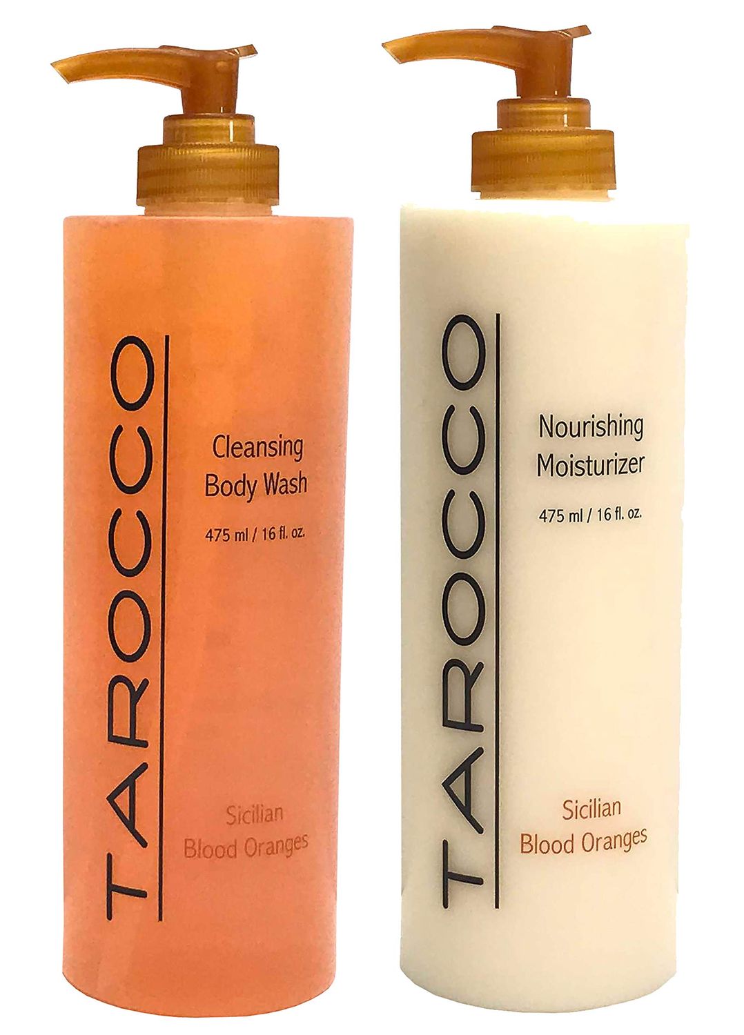 Baronessa Cali Tarocco Skin Care Set: Sicilian Blood Oranges Nourishing Moisturizer Body Lotion + Cleansing Body Wash - 16 Ounce
