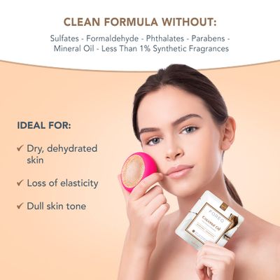 FOREO Coconut Oil Dual UFO Activated Facial Mask for Dehydrated Skin, 6 pack, Nourishing & Hydrating, Coconut Oil & Coconut Water, Cruelty-Free, Clean Formula, Compatible with all UFO devices