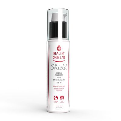 Healthy Skin Lab Shield, Moisturizer & Mineral Sunscreen SPF 30, Broad Spectrum For Face & Body, Zinc Oxide & Titanium Dioxide For Protecting & Hydrating Sensitive Skin, Dermatologist Recommended, 4oz