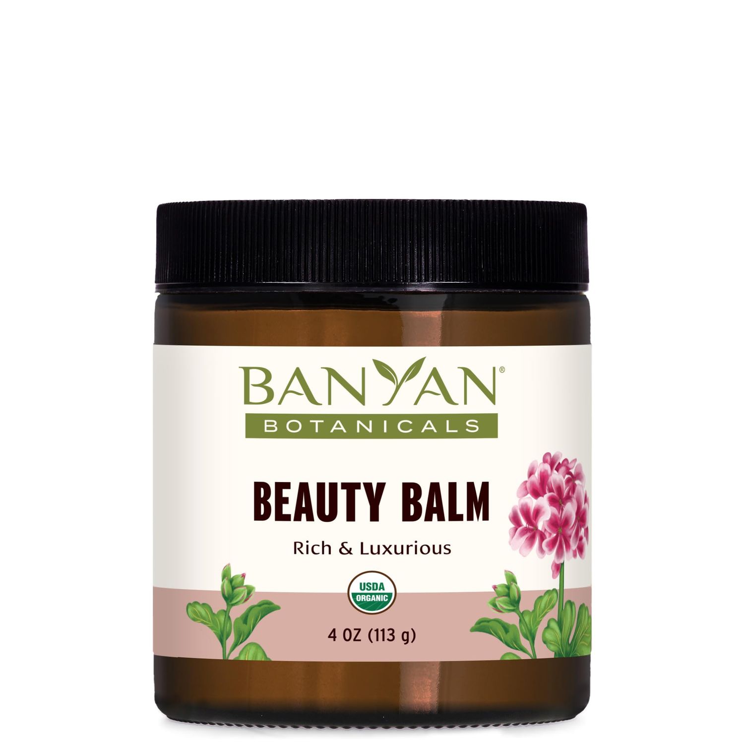 Banyan Botanicals Beauty Balm - USDA Certified Organic, 4 oz - Shatavari &amp; Rose Geranium to Moisturize &amp; Soften Skin