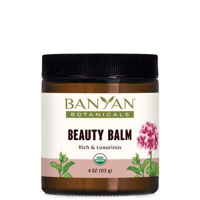Banyan Botanicals Beauty Balm - USDA Certified Organic, 4 oz - Shatavari &amp; Rose Geranium to Moisturize &amp; Soften Skin
