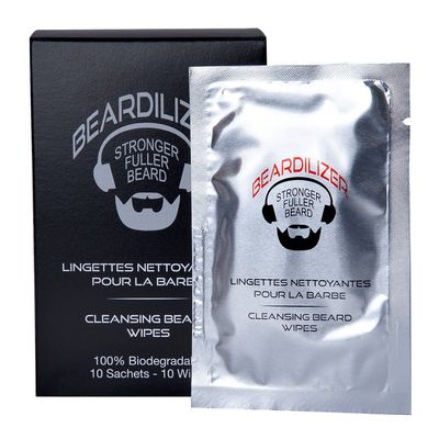 Beard Wipes for Men - Refreshing &amp; Clean Beard Care - Anti-Odor, Moisturizing, &amp; Travel-Friendly - Natural Ingredients for Soft, Healthy Beards - 10 Wipes