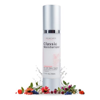 Classic Face Cream Moisturizer (1.7 oz) - Age-defying Hydrating Face Care with Vitamin E, Gotu Kola, Pineapple - Vegan Skin Care Products for All Skin Types - Classic Moisturizer