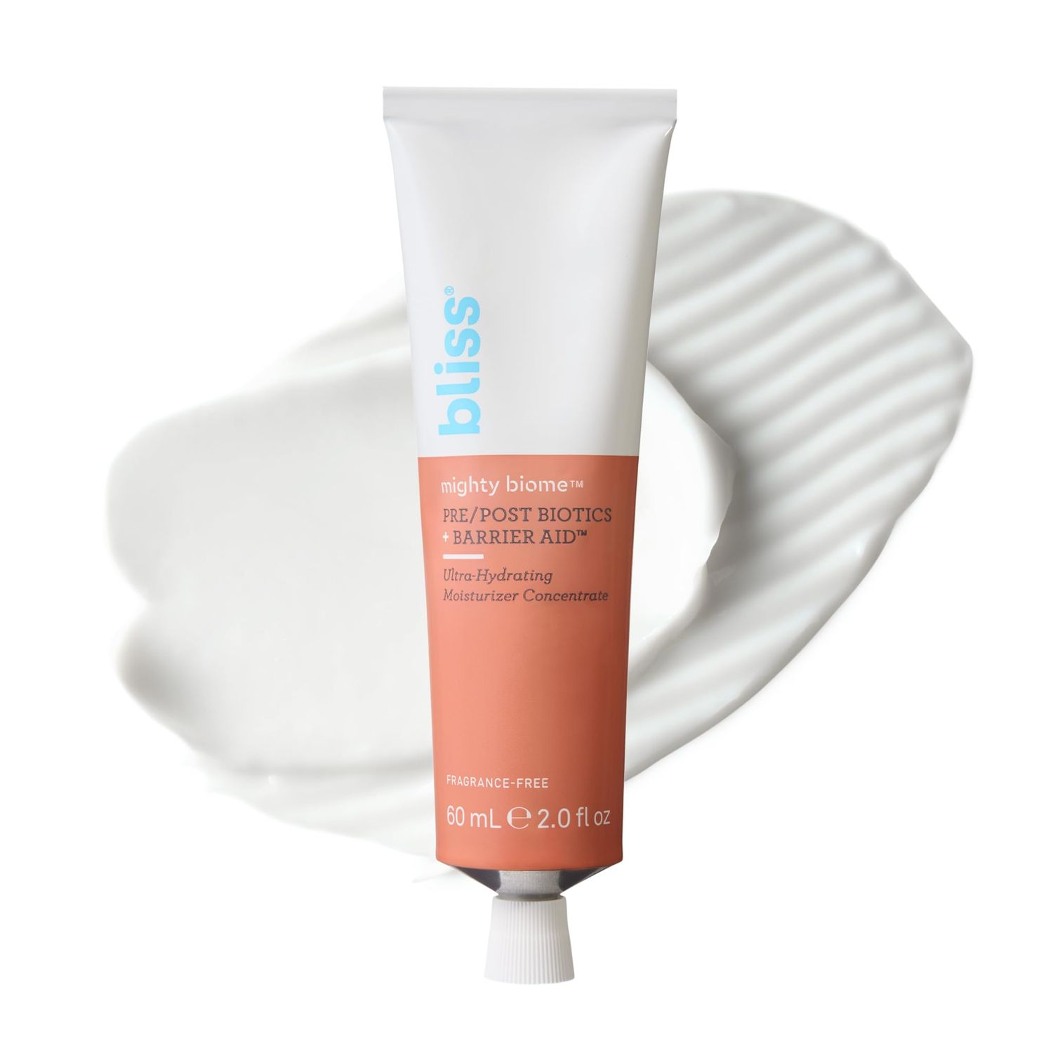 Bliss Mighty Biome Probiotic Nourishing Moisturizer | Ultra-Hydrating with Squalane &amp; Coconut Oil | Strengthens Skin Barrier | 2 oz