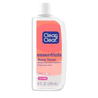 Clean &amp; Clear Essentials Oil-Free Deep Cleaning Face Astringent with 2% Salicylic Acid Acne Medication for All Skin Types, Facial Astringent to Treat &amp; Help Prevent Pimples, 8 fl. oz