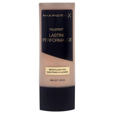 Facefinity Lasting Performance Foundation - 105 Soft Beige by Max Factor for Women - 1.18 oz Foundation