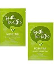 Bath and Body Works 2 Pack Face Sheet Mask with Supercharged Ingredients.Totally Tea-riffic 0.7 Oz