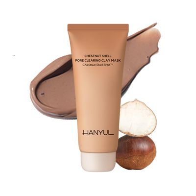 Hanyul Chestnut Shell Pore Clearing Clay Mask | Wash Off Mask for Oily Skin with Mud &amp; BHA for Intensive Pore Care 3.39 fl.oz.