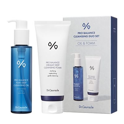 Dr.Ceuracle by leegeehaam Pro Balance Cleanser Duo Set (Cleansing Oil &amp; Foam) - Hydrating pH Balanced Daily Facial Wash for All Skin Types