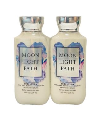 Bath &amp; Body Works Bath and Body Works Moonlight Path Super Smooth Lotion Sets Gift For Women 8 Oz -2 Pack (Moonlight Path) blue 16 Fl Oz