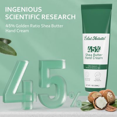 CLAT NATUREL Shea Butter Hand Cream, Made with 45% Shea Butter and Vitamin E Hand Moisturizer, Deep Moisturizing Dry Hands, Mini Hand Lotion Travel Size, 1 Fl Oz