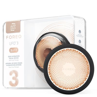 FOREO UFO 3 Deep Face Moisturiser - 5-in-1 Facial Spa - Red Light, Warming, Cooling, Face Massage, Anti Aging - Face Mask Skin Care - Black
